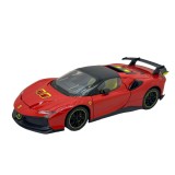 Macheta metal Ferrari SF90 Stradale rosu 1/24 sunet, lumini, deschide usi si capote