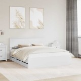 Cumpara ieftin Cadru de pat cu sertar Alb 160 x 200 cm Lemn Ingineresc