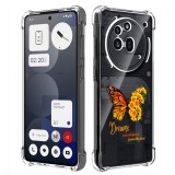 Husa antisoc pentru nothing phone (3a) pro - airbag tpu, col&Egrave;uri ranforsate- butterfly galben