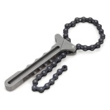 Cheie filtru de ulei Oilw-C AMiO, universala, banda metalica antiderapanta cu lant, lungime lant aprox. 38 cm, maner metalic solid