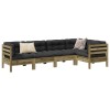 VidaXL Set mobilier de grădină cu perne, 5 piese, lemn de pin tratat 3299440