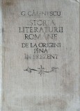 Istoria Literaturii Rom&acirc;ne - George Călinescu, Ed. Minerva 1982, Al. Piru, 1058 pagini (Carte de referință)