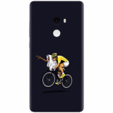 Husa silicon pentru Xiaomi Mi Mix 2, ET Riding Bike Funny Illustration