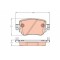 Set placute frana spate TRW Audi A1 (8X) Q3 2011-2018; Seat Alhambra 2010- Leon (5F) 2012- Leon SC Leon ST Skoda Octavia III (5E) 2012-; VW Caddy 201