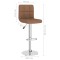 Scaun de bar, maro, material textil - 9
