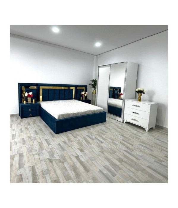 DORMITOR VEN06 ALBASTRU + COMODA