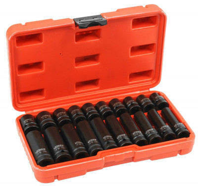 Set trusa chei tubulare impact &amp;frac12; 20 piese 10-19mm intarite, pistol impact (V39464) foto