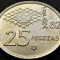 Moneda 25 PESETAS - SPANIA, anul 1981 (1980 / CM FOTBAL 82) *cod 470 - A.UNC