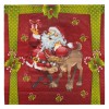 șervețele de Masă Crăciun, Model Moș Crăciun și Cerb, Multicolor, 33x33cm, Set 50buc, 2 Straturi, Oem