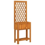 Cumpara ieftin Jardiniera cu spalier/polita, 55x29,5x152 cm, lemn masiv acacia