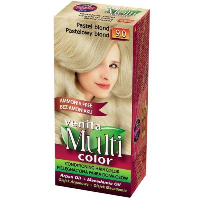 Vopsea de par fara amoniac, Multicolor, Venita, 50 ml, Nr. 9.0, Pastel Blond foto