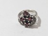 Inel din argint cu granate si marcasite #6147
