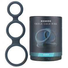 Boners TRIPLE COCK RING inel de erecție inel de erecție
