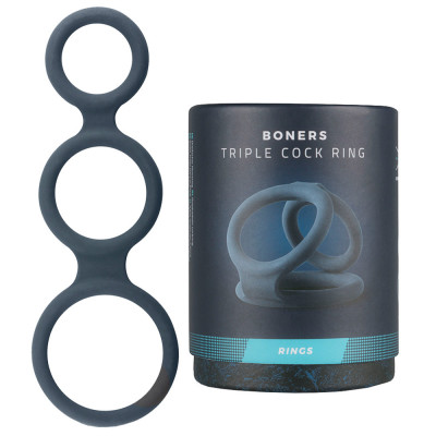 Boners TRIPLE COCK RING inel de erecție inel de erecție foto