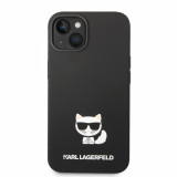 Husa de protectie telefon Karl Lagerfeld pentru iPhone 14 Plus, Choupette, Silicon lichid, Negru