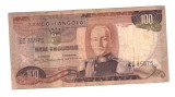 Bancnota Angola 100 escudos 24 noiembrie 1972, circulata, stare relativ buna