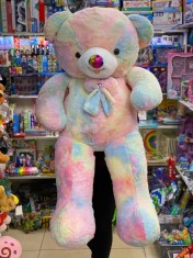 Urs de plus multicolor cu design unic si fundita decorativa 1.2m