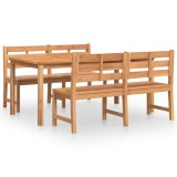 Set mobilier pentru gradina, 3 piese, lemn masiv de tec