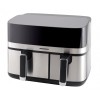 Friteuza dubla cu aer cald Heinner ProDual Fusion, 1700W, capacitate totala 8.6 L, display digital