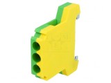 Conector de &Icirc;mbinare Șine 1,5-10mm&sup2; 2 Borne Galben-Verde