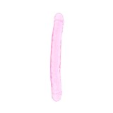 Dildouri duble - Loving Joy Dildo Dublu 30 cm Roz Utilizeaza-l Singura sau cu O Partenera