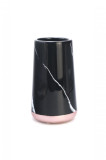 Cumpara ieftin Vaza deorativa eleganta cu model, ceramica, 20 cm, negru