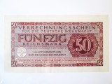 Rara! Germania 50 Reichsmark 1944 UNC Wehrmacht(Fortele Armate Naziste) WWII la jumatate de pret!