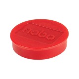 Magneti pentru table, diametru 38 mm, sustin 20 coli, 10 buc/set, rosu NOBO