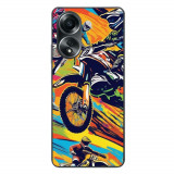 Husa compatibila cu Oppo A58 4G Silicon Gel Tpu Model Motocross Pop Art