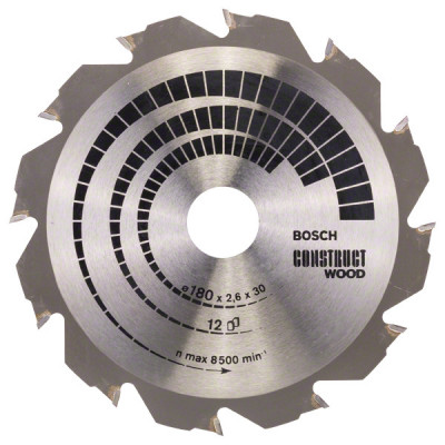 Panza ferastrau circular Construct Wood, 180x30x2.6mm, 12T, reductie 20mm Bosch foto