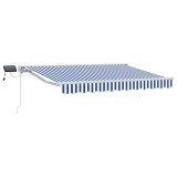vidaXL Cadru manual de marchiză cu LED-uri Albastru și Alb 3,5 x 2 m 3420534