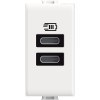 Priza USB 1M Tip C alimentare dubla 5V Matix Bticino alb AM4191CC