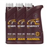 Cumpara ieftin Pachet 3 litri Ulei Motor MANNOL Energy 5W30 Sintetic cu Ester (HTHS Scazut, Start-Stop)
