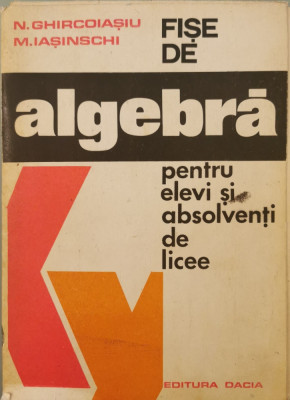 Fise de algebra pentru elevi si absolventi de licee - N. Ghircoiasiu, M. Iasinschi foto