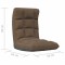 Scaun de podea pliabil, maro, material textil - 10