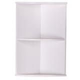 Etajera de colt din mdf alb Atene 30x30x48 cm