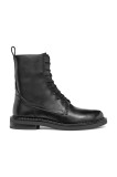Geox cizme de piele D SERILDA G femei, culoarea negru, cu toc plat, D46WYG 00043 C9999