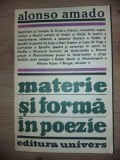 Materie si forma in poezie- Alonso Amado