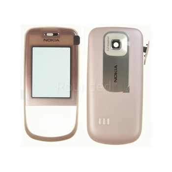 Nokia 3600 Slide frontal și capac pentru baterie roz foto