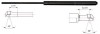 Amortizor portbagaj NISSAN QASHQAI / QASHQAI +2 (J10, JJ10) (2007 - 2013) METZGER 2110553