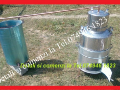 Cazan pt Tuica,De Inox,60 de litri+Focar+Serpentina+Teva de leg+Vas ap foto