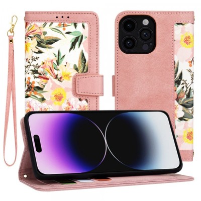 Husa pentru Apple iPhone 14 Pro Max, Techsuit, FlipCraft, Roz foto