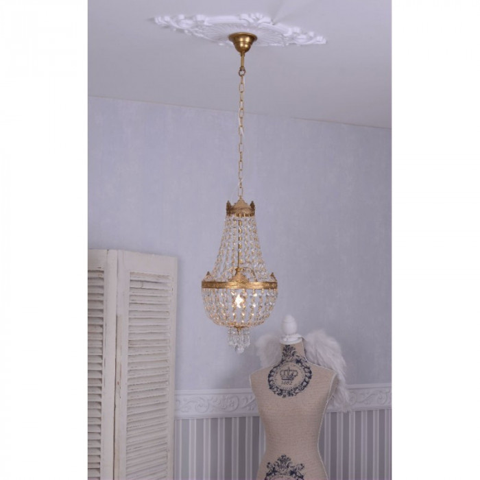 Lampa din alama masiva cu cristale KKC013