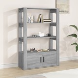 vidaXL Servantă, gri sonoma, 80x30x119,5 cm, lemn prelucrat