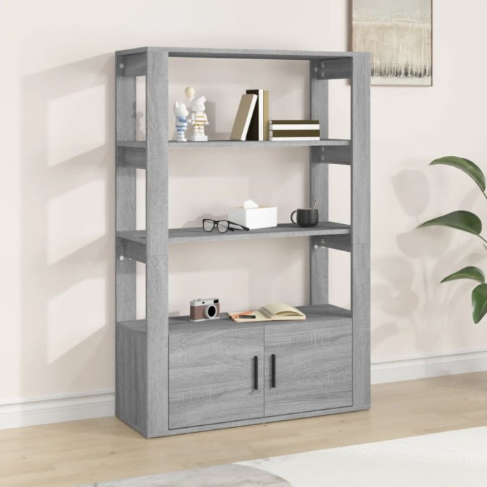 vidaXL Servantă, gri sonoma, 80x30x119,5 cm, lemn prelucrat 819474