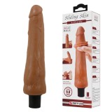 Vibrator Realistic Sliding Skin Alfredo, Brun, 25 cm