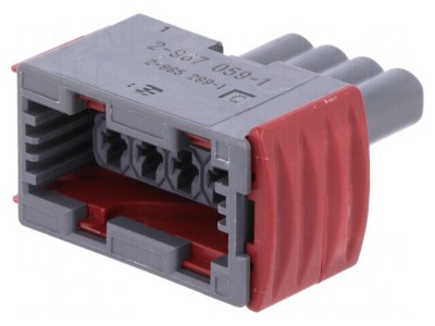 Conector Automotive JPT Mufă Mamă 4 Pin Gri foto