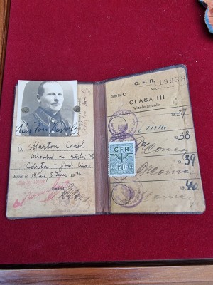 Carnet CFR - invalid de razboi - 1936 foto