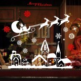 Set de stickere pentru fereastra Naler, PVC, alb/rosu