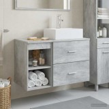 Cumpara ieftin Set dulap baie 2 buc. Gri Beton 79,5 x 41 x 79,5 cm